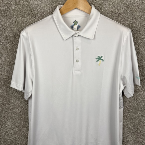Chubbies The Weekend Polo Shirt Mens Large Palm Tree Embroidered Golf NWOT - Picture 1 of 7